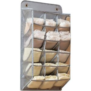 Boîte de rangement murale à 15 compartiments pour soutien-gorge et sous-vêtements, organiseur pour la maison, la chambre, le dortoir, la fenêtre, organiseur mural pour sous-vêtements - Neuf