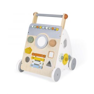 Sweet Cocoon Multi-Activity Trolley - Wooden Push Cart - 9 Activities - Silent Wheels, Water Painting - Evolving Toy for Children from 12 months - Neuf