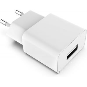 Mains Charger - Universal Usb Wall Adapter (5v/1a) - Compatible With Apple Iphone 12 Pro Max / 11 / Xs/X Samsung Galaxy S20 Fe Plus Ultra - White - Neuf