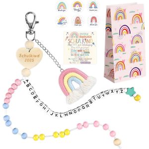 Cadeau De Rentrée Des Classes Pour Fille - Cornet D'École - Remplis De La Chaîne De Calcul 2025 - Cadeau Porte-Bonheur Avec Carte De V?ux - Sacs En Papier Arc-En-Ciel - Autocollant[Z1444] - Neuf