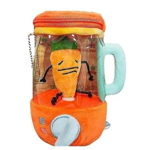 Jouet en peluche presse-agrumes à carottes, jouet en peluche presse-agrumes, peluche mélangeur à carottes de 6 pouces, cordon rotatif amusant - Neuf
