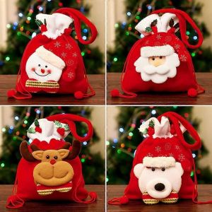 Sac De Noël,Sac Cadeau,Sac Cadeau De Noël,Père Noël Et Bonhomme De Neige,Cadeau De Noël/Sac De Bonbons,Fournitures De Fête De Noël,Pour Les Cadeaux De Noël - Neuf