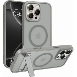 NSIECD-Coque Magn&eacute;tique pour iPhone 16 Pro Max, Compatible avec MagSafe, [Support Invisible Int&eacute;gr&eacute;e] Housse Qualit&eacute; Militaire Antichoc, &Eacute;tui Translucide Mat pour iPhone 16 Pro Max 6,9"", Gris - Neuf