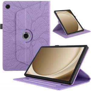 JGD-Coque pour Samsung Galaxy Tab A9+/A9 Plus 11 Pouces (SM-X210/ SM-X215/SM-X216) 2023, Etui Premium Cuir PU Rotatif &agrave; 360 Antichoc Degr&eacute;s Flip Case Cover Fonction Support Housse - Violet - Neuf
