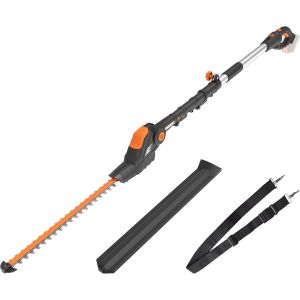 Mevronisshop-Taille-Haies Sans Fil Sur Perche 20v Wg252e.9, Lame De 45 Cm, &Eacute;cartement De 16 Mm, Manche T&eacute;lescopique, L&eacute;ger Et Ergonomique, Poign&eacute;e Arri&egrave;re Souple Et Rotative, Livr&eacute; Sans Batterie Ni C - Neuf