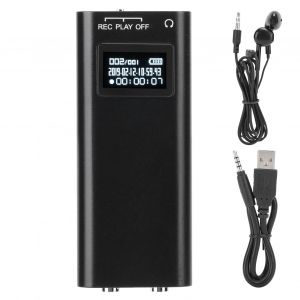 Mini enregistreur vocal numerique portable Q25, lecteur MP3, appareil d'enregistrement audio pour reunion, 8 Go - Neuf