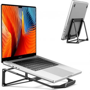 acdsgd-Support pour Ordinateur Portable, Support Vertical pour PC Portable, Support de Bureau 2 en 1 en Aluminium pour Ordinateur Compatible avec MacBook Air Pro, Dell, Lenovo, HP (11-17'') - Neuf