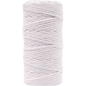 Kalanka-Vaessen Creative Corde Macramé - Blanc - 3 Mm X 100 M - 100% Coton - Fil Pour Bracelets Brésiliens, Suspension Pour Plantes, Crochet, Rideaux, Attrape-Rêve Et Décorations - Neuf