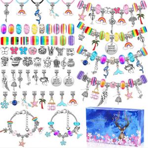 112 Pcs No&euml;l De Bijoux De Prise De Kit De Bracelet De Charme Colliers Pr&eacute;sent Pandora Perles En Alliage De Set De Bricolage Enfant Bracelet Gratuit Navire - Neuf