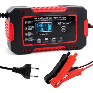 MEVRONISSHOP-Chargeur Batterie Voiture 12V 6A Intelligent avec Compensation de Temp&eacute;rature et Mode de R&eacute;paration pour Camion, Moto, Tondeuse - Neuf