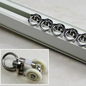 30 Pièces Rouleaux de Rail Planeur de Voie de Rideau Plastique Twin à Roulettes en Alliage d'aluminium - Neuf