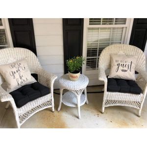 2 coussins de chaise carrés noirs 48x48 coussin de siège coussin de décoration intérieure coussin matelassé chaise coussin de chaise de bureau confortable et coloré - Neuf