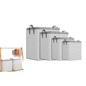 Grand Sac De Rangement Pour Couettes Et Couvertures, Organisateur En Tissu Avec Fermeture &Eacute;clair, Solution De Rangement Pour Placard - Neuf