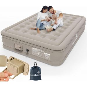 Ulteronixshop-Matelas Gonflable &eacute;lectriques 2 Personnes Lit Gonflable Autogonflant avec Portable Pompe Anti-Usure et Anti-Bruit en Tissu de Qualit&eacute; Sup&eacute;rieure pour Le Camping ou la Maison - Neuf