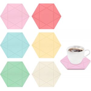 Subzonal-Lot De 6 Dessous De Plat En Silicone Pour Plats Chauds, R&eacute;sistants &Agrave; La Chaleur Pour Comptoir De Cuisine, Dessous De Plat Flexibles Et Antid&eacute;rapants Pour Casseroles Chaudes, Po&ecirc;les, Tasses - Neuf