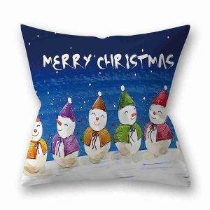 Lot De 3 Housses De Coussin D&eacute;coratives En Peau De P&ecirc;che De La S&eacute;rie No&euml;l - 45 X 45 Cm - Neuf
