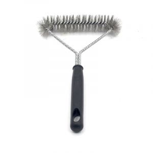 Brosse &agrave; grill en acier inoxydable, brosse de nettoyage premium pour barbecue, brosse triangulaire anti-rust, brosse 360&deg; pour surface grill&eacute;e, longueur 27.5 cm - Neuf