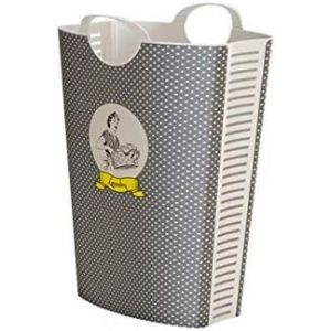 Panier à Linge avec Poignée, avec d'aération, Corbeille à Linges Coffre à Linge Plastique, 58L, 53×40×65cm - Neuf