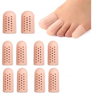 Kalanka-Protège Orteil Silicone, 10 Pièces Protecteurs D`Orteil Respirants, 2 Tailles Capuchons D'orteils Respirantes, Petite Capuchon Orteils, Pour Homme Femme, Idéal Pour, Callosités, Cors - Neuf