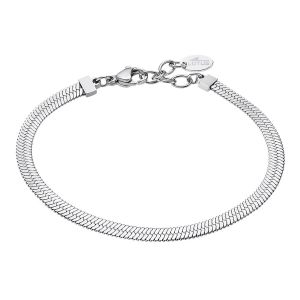 Bracelet Lotus Style Maille Miroir Acier - Neuf