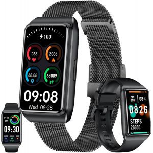 Montre Connectée Femme, 1,47¿ Amoled Smartwatch Homme Avec 123 Modes Sportifs 5atm Étanche, Tracker D'activité, Sommeil, Spo2, Fréquence Cardiaque, Smart Watch Pour Ios Android (Doré) - Neuf