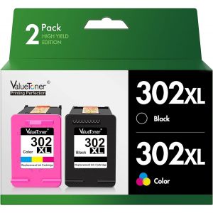 302XL Remanufacturées Cartouches pour HP 302 XL (Noir et Couleur,Pack de 2) pour Officejet 3830 3833 3831 3832 3834 4650 DeskJet 3630 1110 2130 2132 3632 Envy 4520 - Neuf