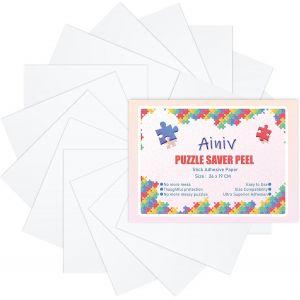 KASFL-Colle Puzzle,16 Feuilles De Colle Transparente Pour Puzzle,Préserve 2×1000 Pièces De Puzzle,Support Adhésif Pour Puzzles,Feuilles Adhésives Pour Puzzles Accessoire - Neuf