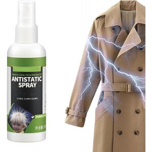 Sprays Antistatiques,Spray Antistatique Vêtements,Anti Static Spray,Pour Réduit L'électricité Statique Sur Les Vêtements,Textile,Voiture,100ml - Neuf