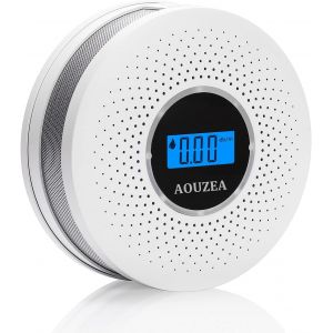 Detecteur Monoxyde Carbone, Detecteur de Fumé, Alarme Maison Monoxyde Carbone Fumee, Affichage Numérique LCD Haute Précision de Faible Puissance, Détecteur de Fumée et de Monoxyde de Carbone 2 en 1 - Neuf