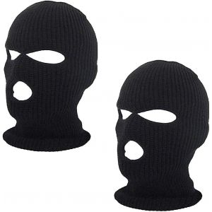 Cagoule &Agrave; 3 Trous, Id&eacute;ale Pour L'hiver, Les Activit&eacute;s De Plein Air Et Le Sport, Lot De 2, Taille Unique. - Neuf