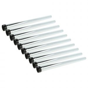 vhbw 10x Tube universale compatible avec Makita 446, 446LX1, 447, VC2010L, 447MX1 aspirateur - raccord 35 mm, 50cm, noir / argent&eacute; - Neuf