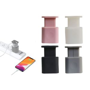 Lot de 4 protections de chargeur en silicone pour Apple 18W/20W avec enrouleur de c&acirc;ble - Neuf