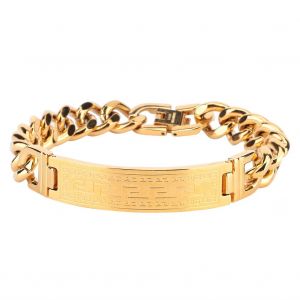 Bracelet Jonc Antifatigue En Acier Titane Pour Homme, Bijou Simple Et Delicat, Bijou De Guerison, Dore - Neuf