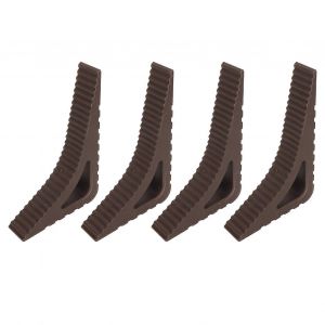 4pcs poign&eacute;e de porte but&eacute;e polyvalente emp&ecirc;che la s&eacute;curit&eacute; des collisions &eacute;paissi bouchon de coin de porte pour cadre de porte cadre de fen&ecirc;tre brun fonc&eacute; - Neuf