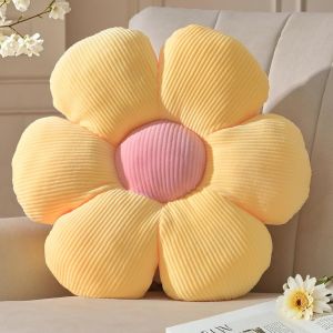 Coussin Fleur Jaune,Coussin De Sol Esth&eacute;tique Pour Chambre,Coussin D&eacute;coratif P&acirc;querette Pour Chambre D'enfant,D&eacute;coration Preppy,Coussin De Canap&eacute;,38 Cm - Neuf