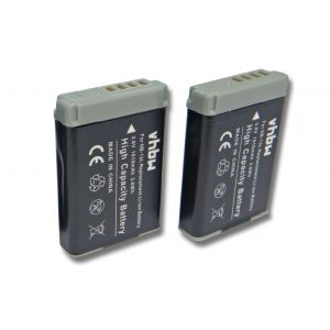vhbw 2x Batteries compatible avec Canon PowerShot G5 X, G1 X Mark III, G5 X Mark II, G7 X appareil photo, reflex num&eacute;rique (1010mAh, 3,7V, Li-ion) - Neuf