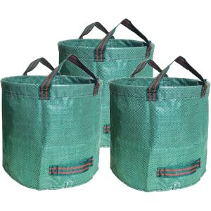 NouvelHorizonstore-Sacs de D&eacute;chets Jardin R&eacute;sistants en PP Robuste Sacs Poubelle de Jardin - Lot de 3 x 500L - Vert - 3 Unit&eacute;s - Neuf
