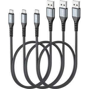 JGD-Cable Micro USB, 3 pi&egrave;ce 0,5m C&acirc;ble Micro USB vers USB, Charge Rapide Cable pour Galaxy S7 Edge, Moto G5 Plus, Sony Xperia Z5, Huawei P0 Lite, Kindle - Neuf