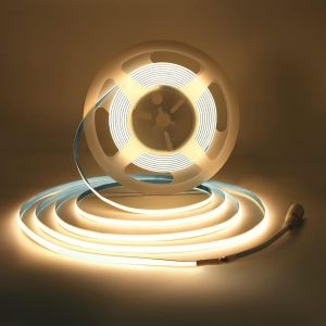 Ruban Led Cob 24v Blanc Chaud 3000k 5m,Arote Bande Led Cob 5mm Largeur 384leds/M Dimmable Haute Densité Lumière (Sans Adaptateur) Ip20 Pour Chambre Cuisine Maison Décoration Intérieure - Neuf