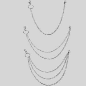Costume Trois Ceintures Pour Les Femmes, La Chaîne De Taille En Argent Pour Les Femmes, La Chaîne De Corps Réglable Avec Pendentif Ceinture, Robe De Denim - Neuf
