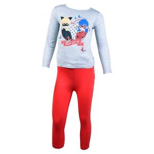 Pyjama Fille Miraculous En Coton Se2137 Gris - Neuf