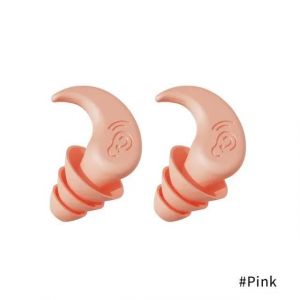 Euty-Bouchons D'oreilles Anti-Bruit En Silicone Souple,Multicolores,Anti-Poussière,Réduction Du Bruit,Bouchons D'oreille Pour Dormir,Unisexe,Étanches,Pour La Natation-3 Layers-Pink - Neuf