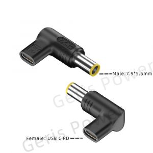 100W USB Type C PD batterie externe pour ordinateur portable convertisseur de chargeur pour ordinateur portable pour Asus Lenovo Hp Dell Samsung connecteur adaptateur d'alimentation cc 7.9-5.5mm - Neuf