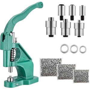 MEVRONISSHOP-Pince &agrave; ?illets, Presse &agrave; ?illets S&eacute;curis&eacute;e avec 1500 ?illets, S&ucirc;r et Sans Effort, Diam&egrave;tre Int&eacute;rieur 6/10/12 mm, Jeu de Pinces &agrave; ?illets, pour Toile Affiche B&acirc;che Tente de R&eacute;paration - Neuf