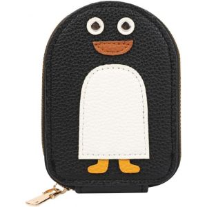 Porte-Monnaie En Forme De Pingouin Mignon,Portefeuille En Accord&eacute;on Avec Fermeture &Eacute;clair En Pu,11 Emplacements Pour Cartes,Pour Hommes Et Femmes - Neuf