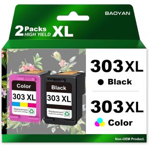 NouvelHorizonstore-Cartouches 303 XL Noir et Couleur Remplacement pour HP Cartouches 303 303 XL 303XL Noir et Couleur Encre pour HP Envy Photo 6230 6220 7830 6232 6234 7130 7134 (1 Noir, 1 Couleur, 2 - Neuf