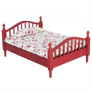 1 :12 Maison De Poup&eacute;e Lit En Bois Miniature Lit Meubles D&eacute;coration Kid Jouet Pour Enfants 3-6 Ans - Neuf