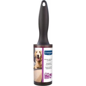 JGD-- Brosse adh&eacute;sive Lavable - enl&egrave;ve Poils, poussi&egrave;res, Peluches et Cheveux - Lavable - sans Recharge - Solide - Conception fran&ccedil;aise - poign&eacute;e Ergonomique - Neuf