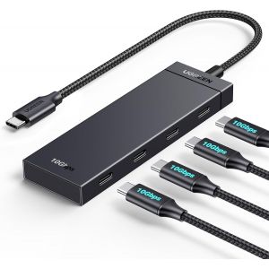 KALANKA-10Gbps Hub USB C vers 4 USB C 3.2 Gen2 Adaptateur Multiport Câble 30CM Compatible avec iPhone 16 15 Série MacBook iPad Pro Air 2024 Mac Mini M4 Surface Pro Galaxy S25 S24 Tab S9 Ultra - Neuf
