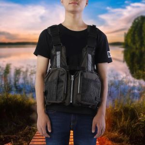 Survie D'urgence En Plein Air P&ecirc;che Gilet De Natation Gilet D'aide Gilet De Sauvetage (Vert) - Neuf